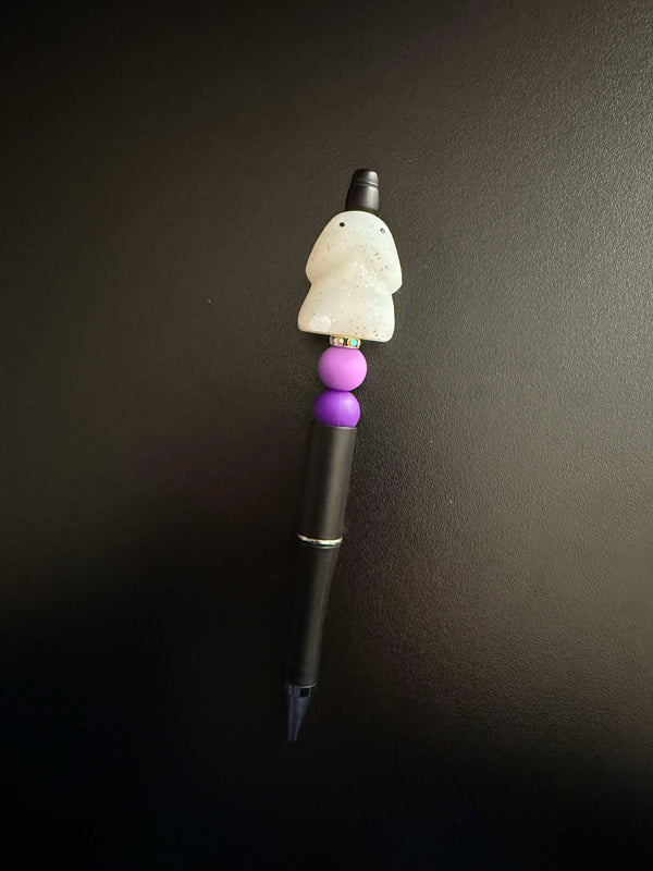 Purple Sparkle Richard Silicone Beaded Pen