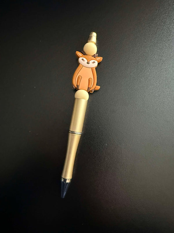 Fox Silicone Beaded Pen