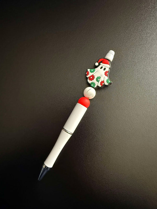 Christmas Ghost Silicone Beaded Pen