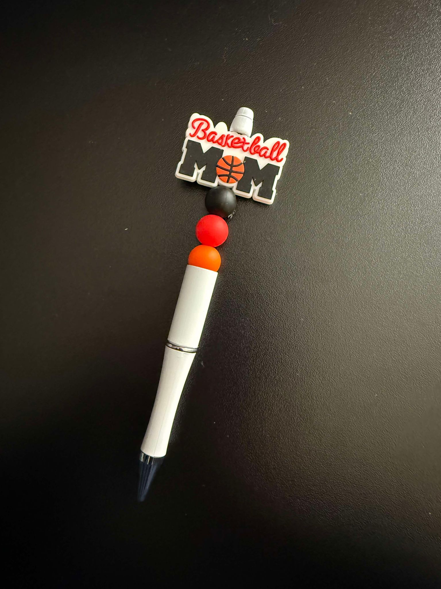 Basketball Mom B&R Silicone Beaded Pen