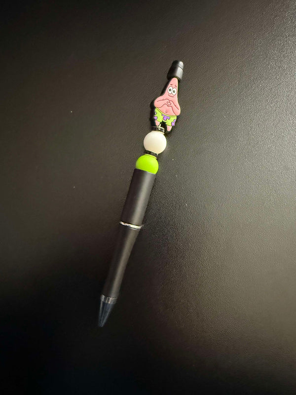 Star Print Silicone Beaded Pen