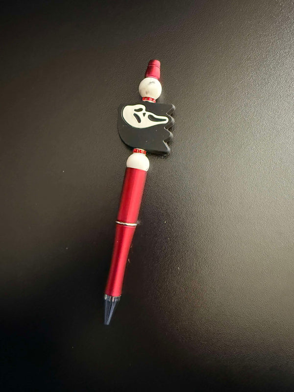 Scary Face Theme Silicone Beaded Pen