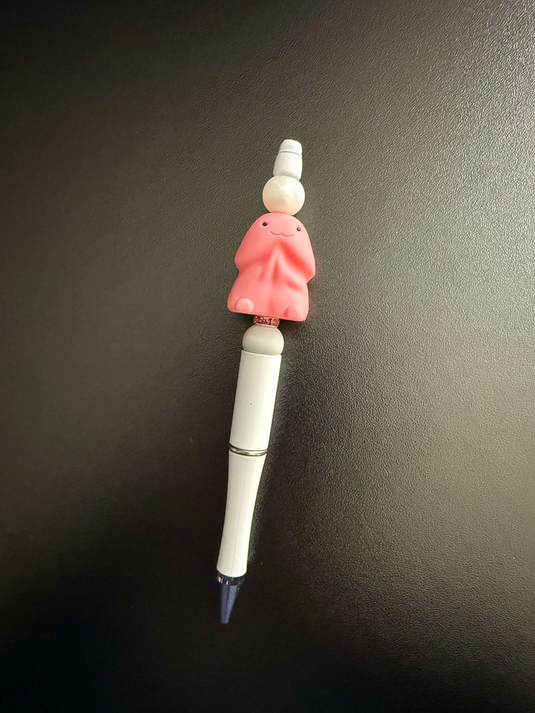 Pink Richard Silicone Beaded Pen