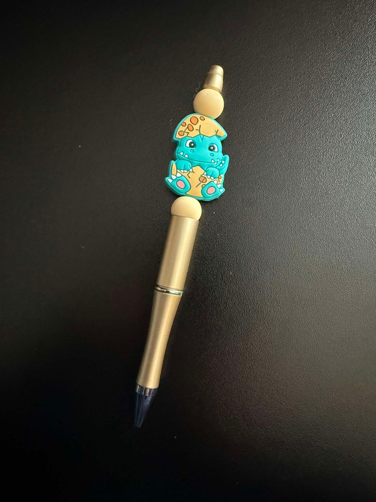 Dino Egg Silicone Beaded Pen