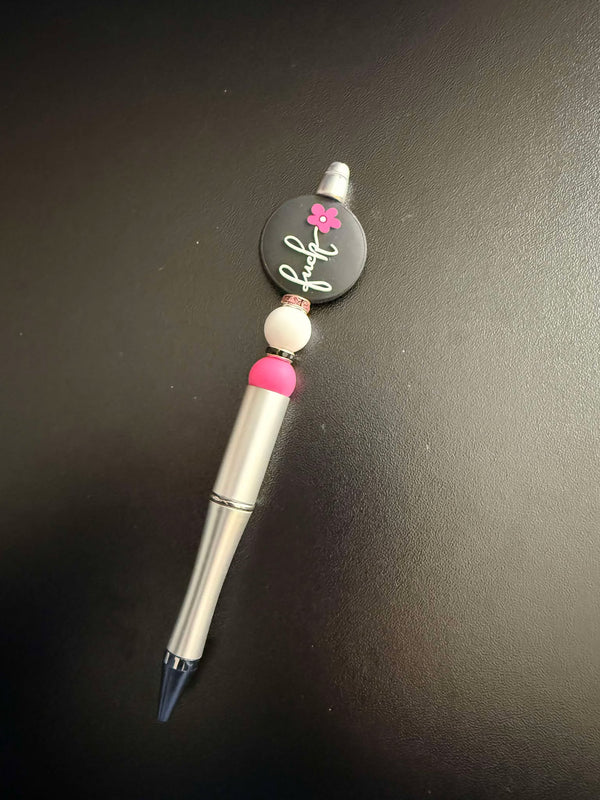 Good Moms Say Bad Words Theme Silicone Beaded Pen