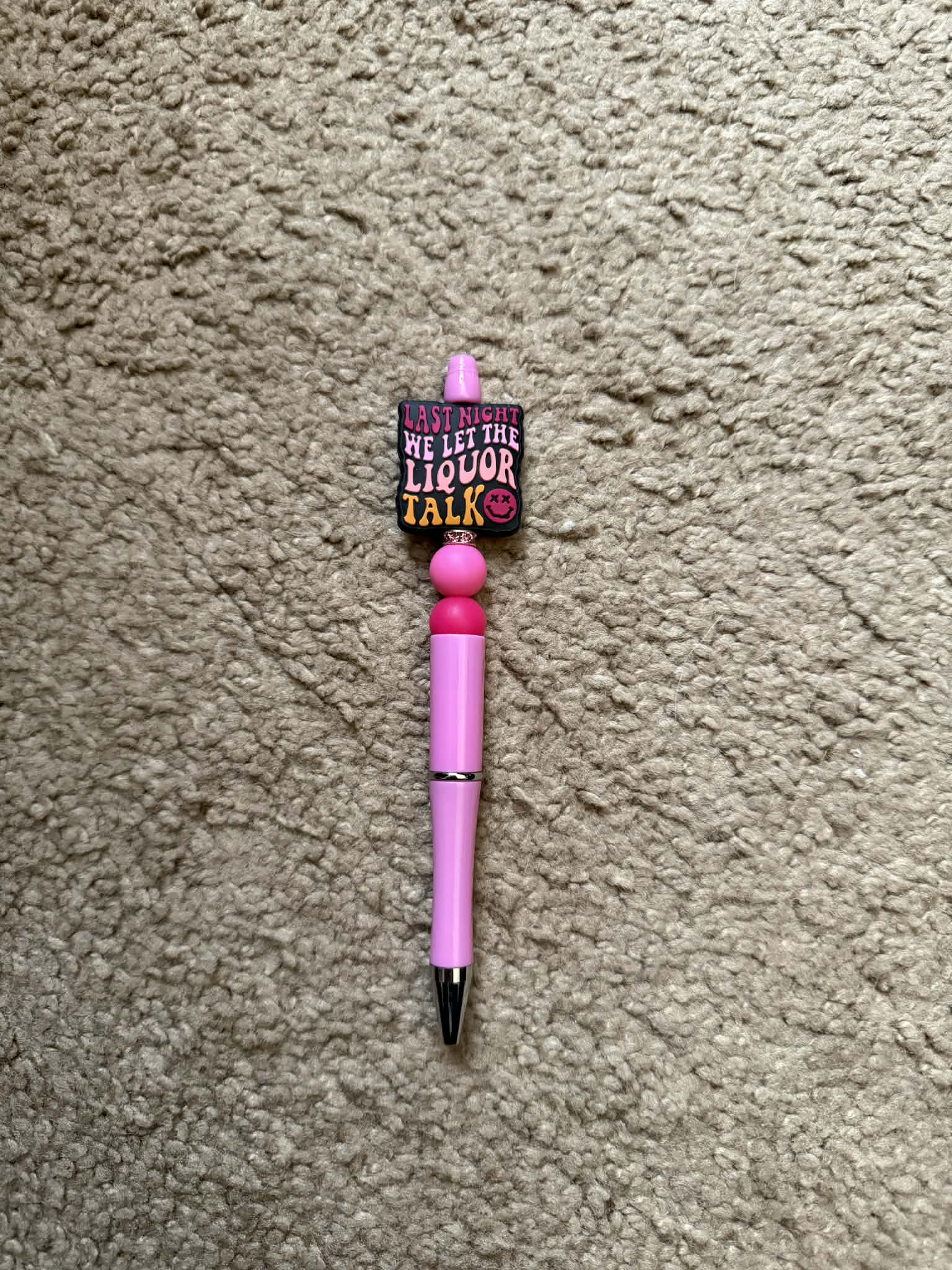 Liquor Talk Beaded Pen
