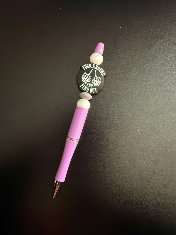 FAFO Purple Silicone Beaded Pen