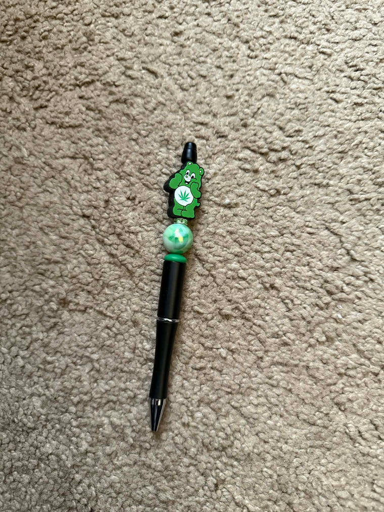 Weed Bear Beaded Pen