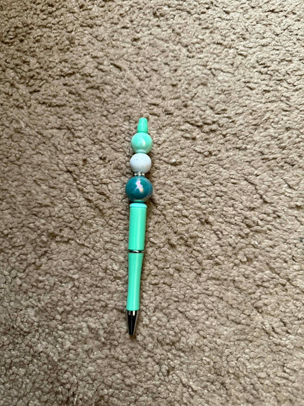 Mint Theme Beaded Pen