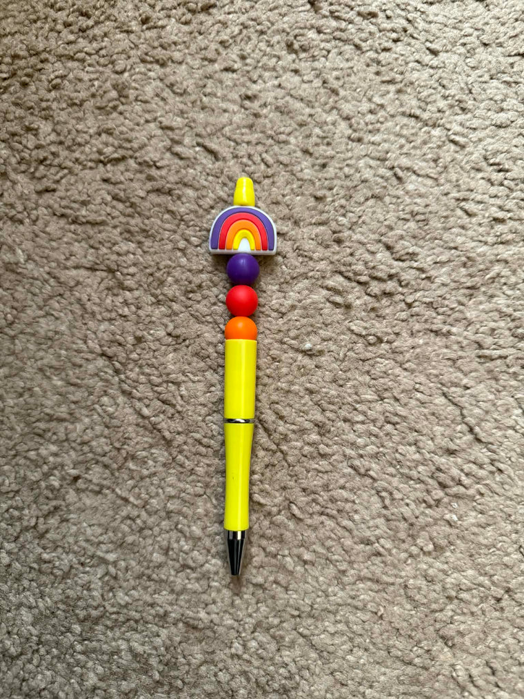 Rainbow Beaded Pen
