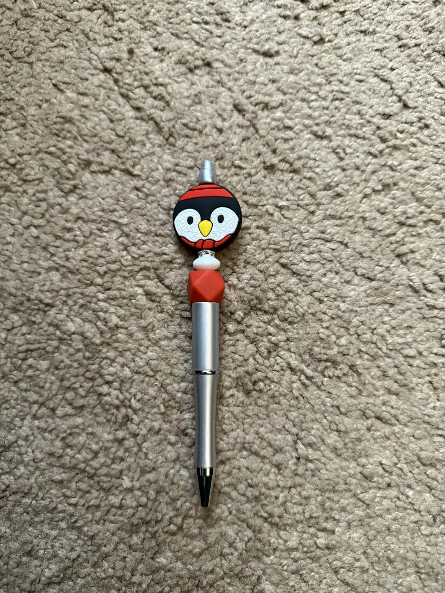 Christmas Penguin Beaded Pen