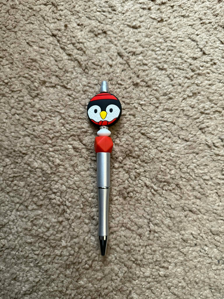 Christmas Penguin Beaded Pen