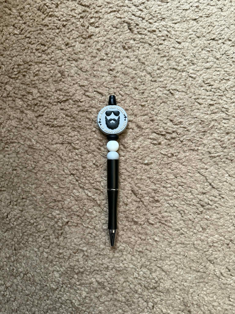 No Daddy Just Issues Beaded Pen