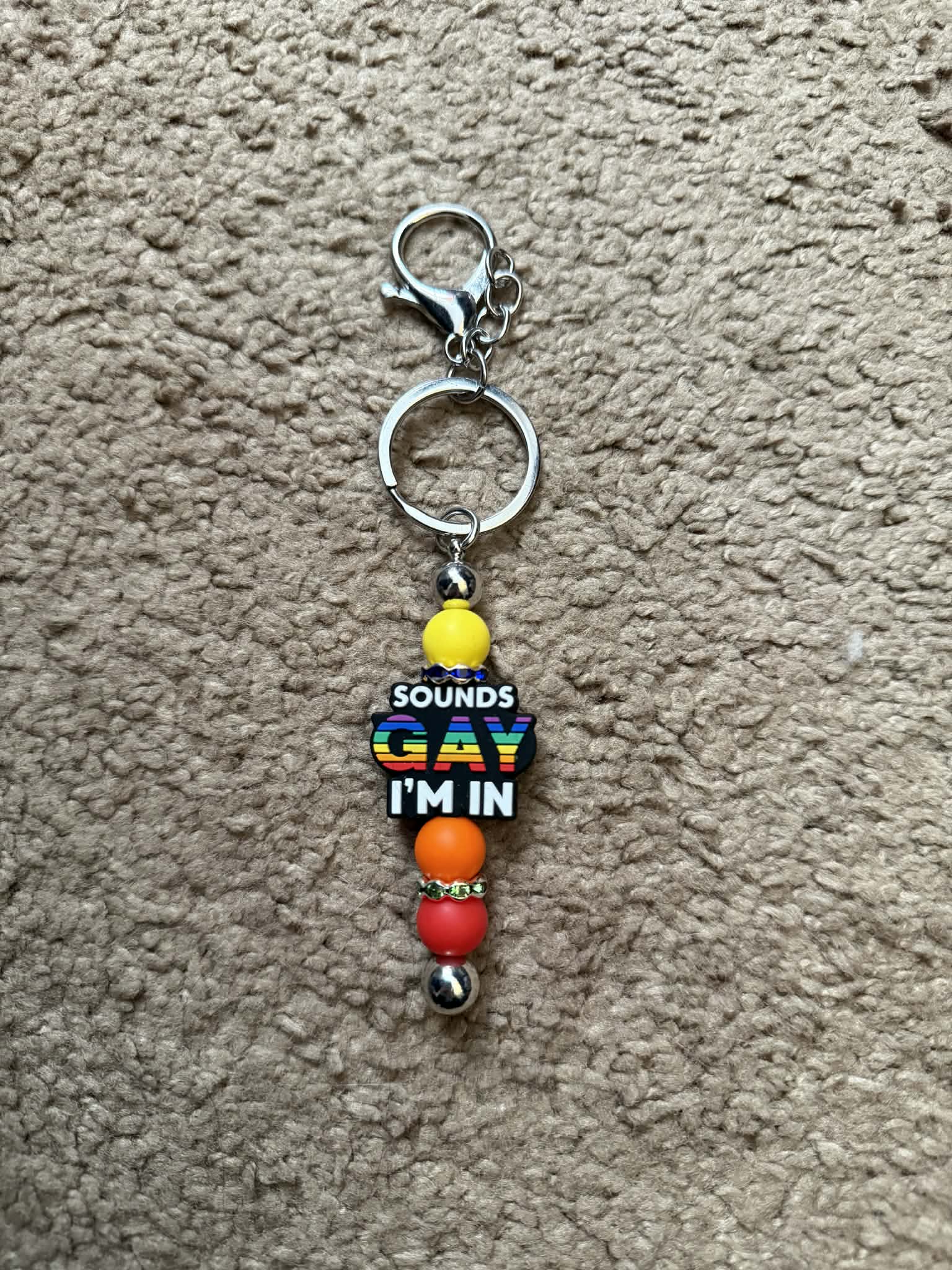 Sounds Gay I'm In Beaded Keychain