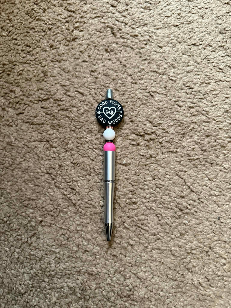 Good Moms Say Bad Words Beaded Pen