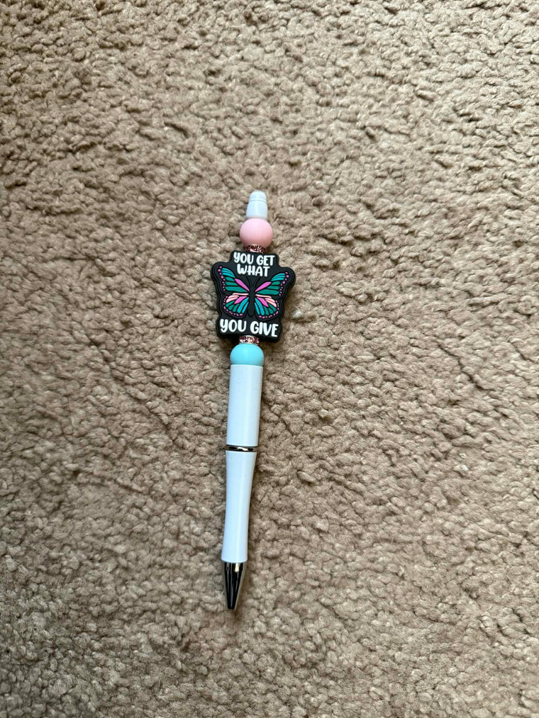 You Get What You Give Beaded Pen