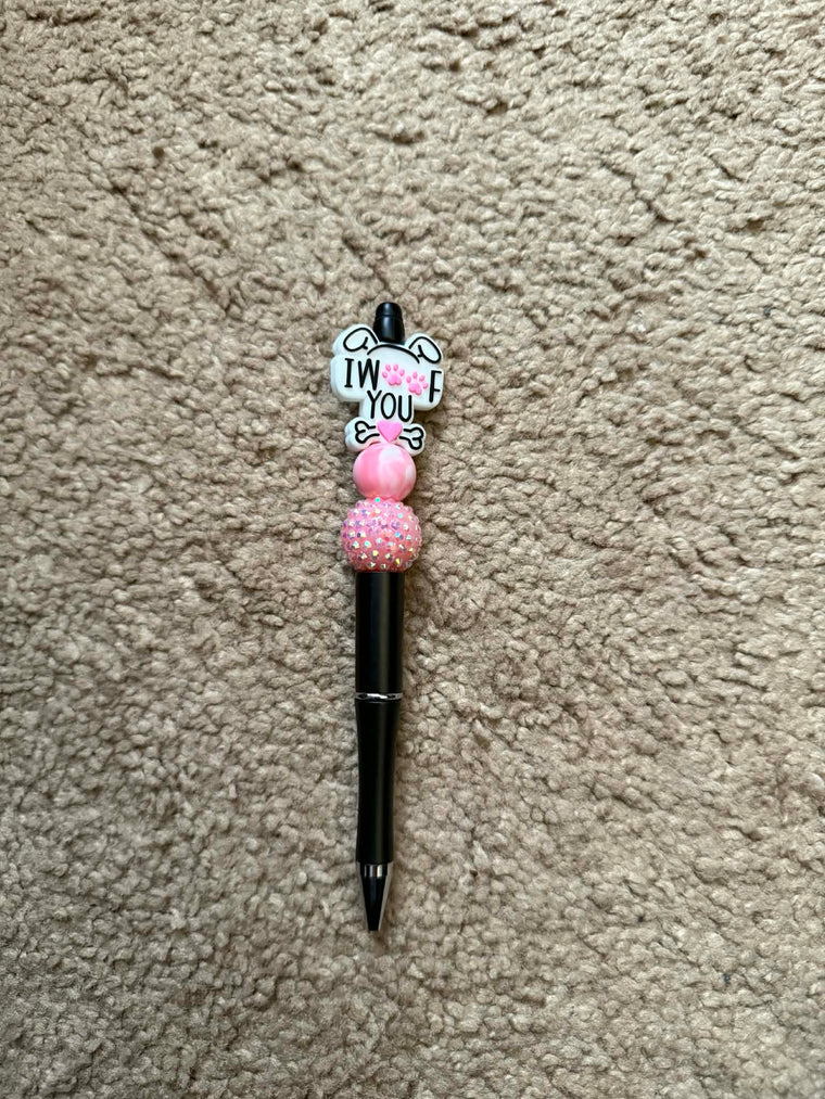 I Woof You Beaded Pen