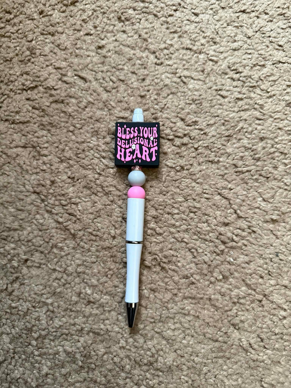 Delusional Heart Beaded Pen