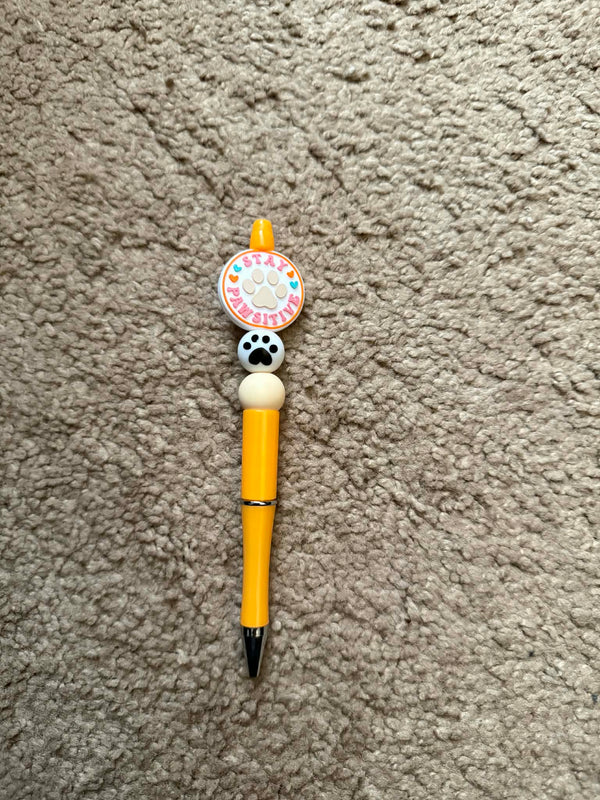 Stay Pawsitive Beaded Pen