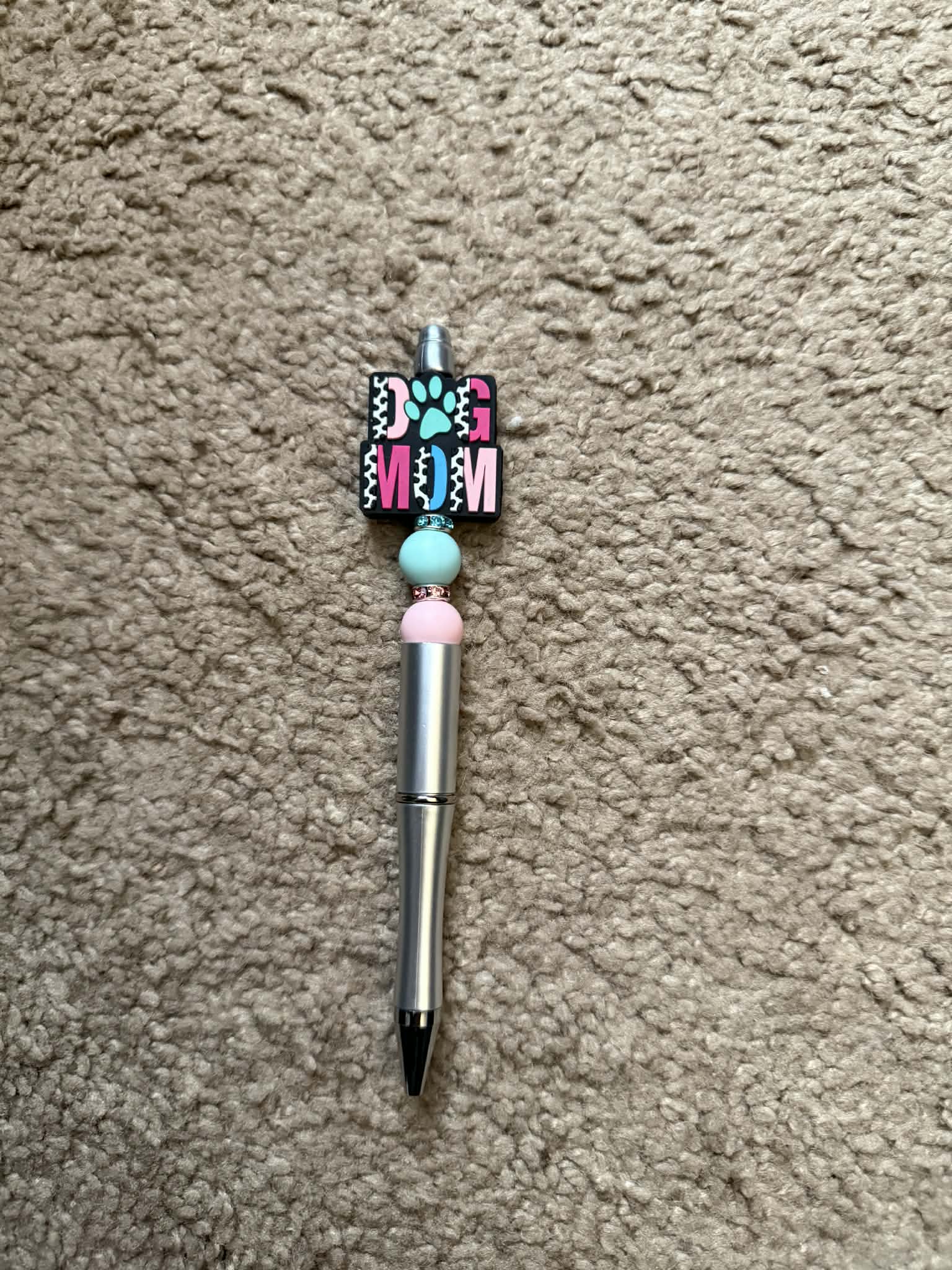 Dog Mom Print Beaded Pen