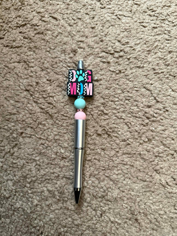Dog Mom Print Beaded Pen