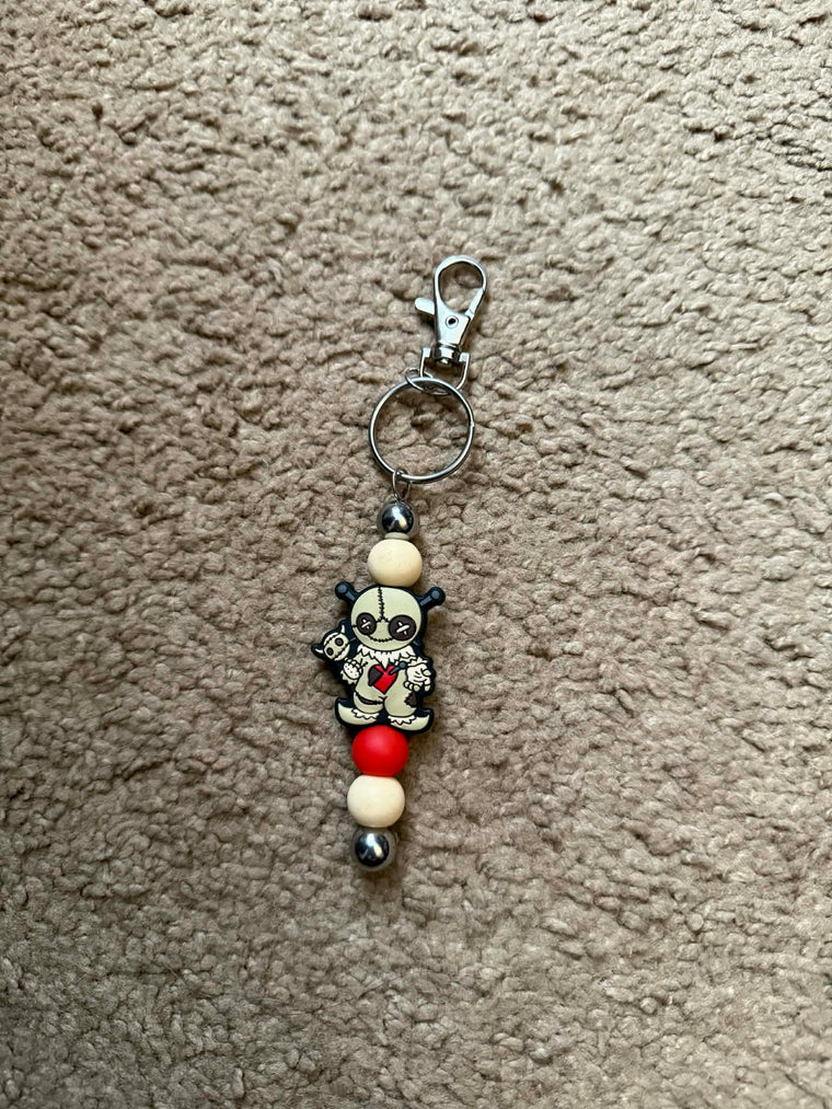 Handmade Doll Theme Beaded Keychain