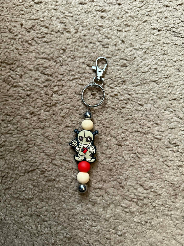 Handmade Doll Theme Beaded Keychain