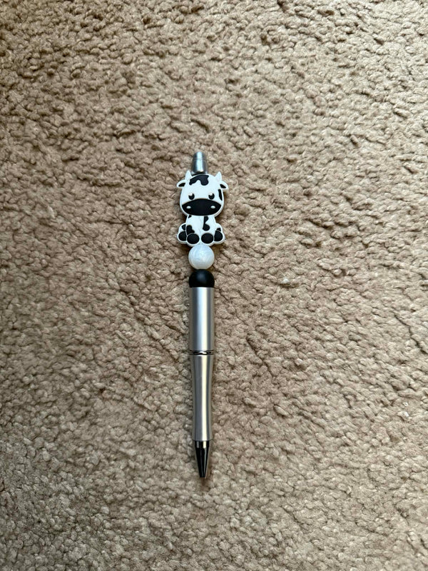 Cow Beaded Pen
