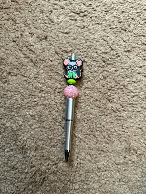 Reading Mouse Beaded Pen
