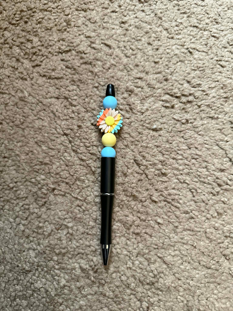 Colorful Flower Beaded Pen
