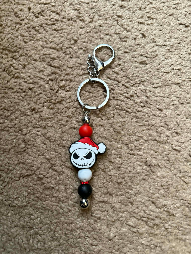 Pumpkin King Beaded Keychain