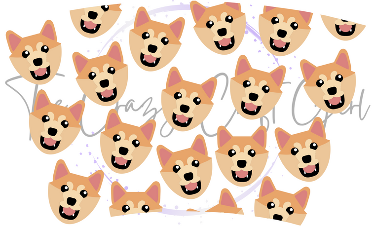 Shiba Inu Dog Theme Cold Cup Wrap