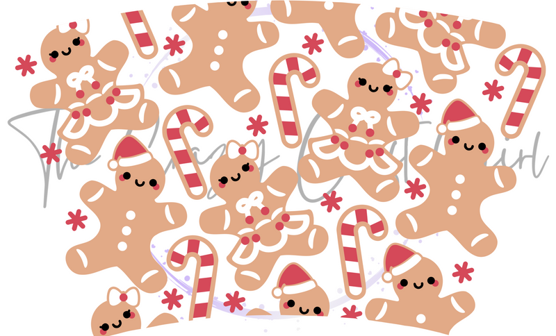 Gingerbread Men Theme Cold Cup Wrap