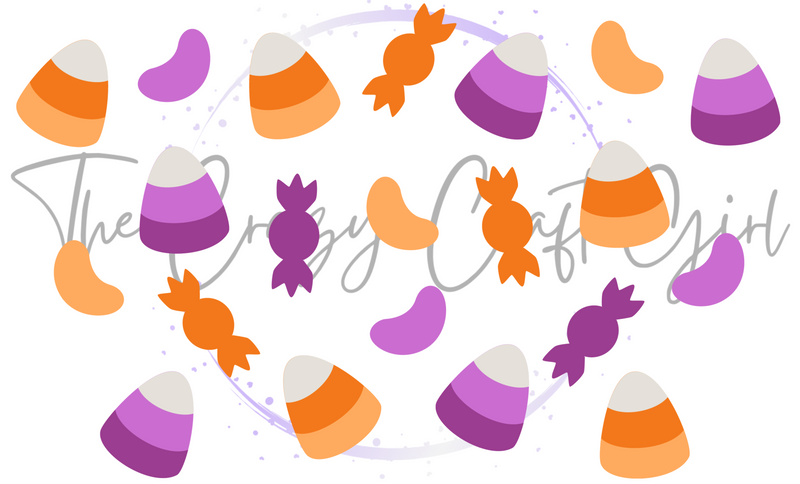 Candy Halloween Theme Cold Cup Wrap