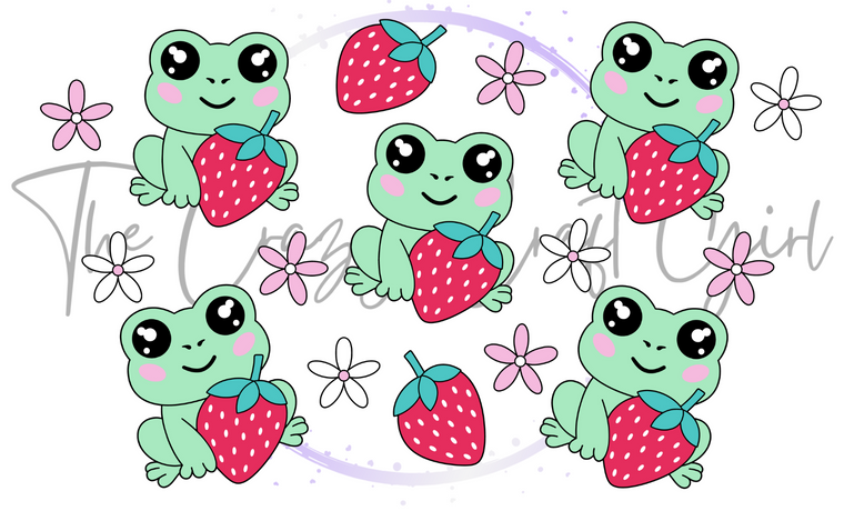 Frogs and Strawberries Cold Cup Wrap