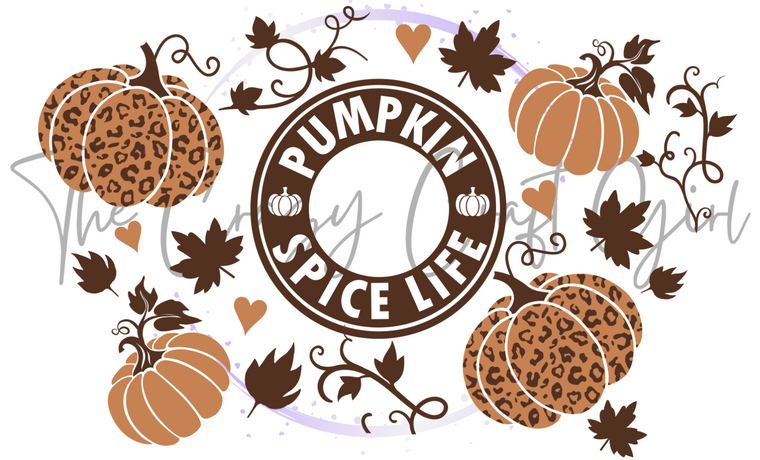 Pumpkin Spice Life Cold Cup Wrap