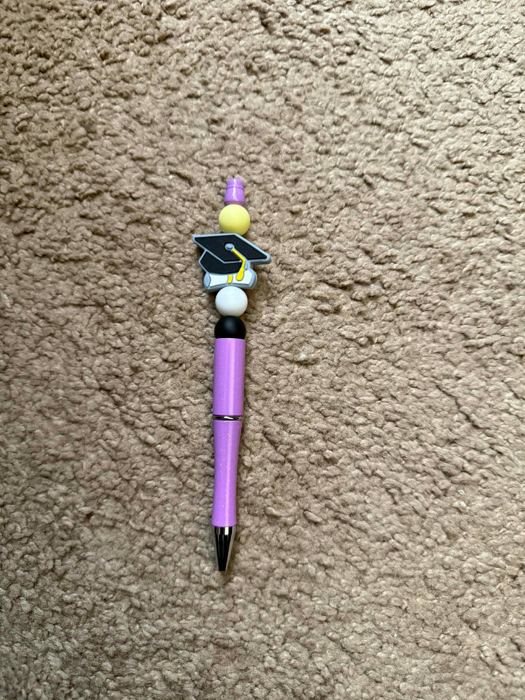 Graduation Cap Beaded Pen