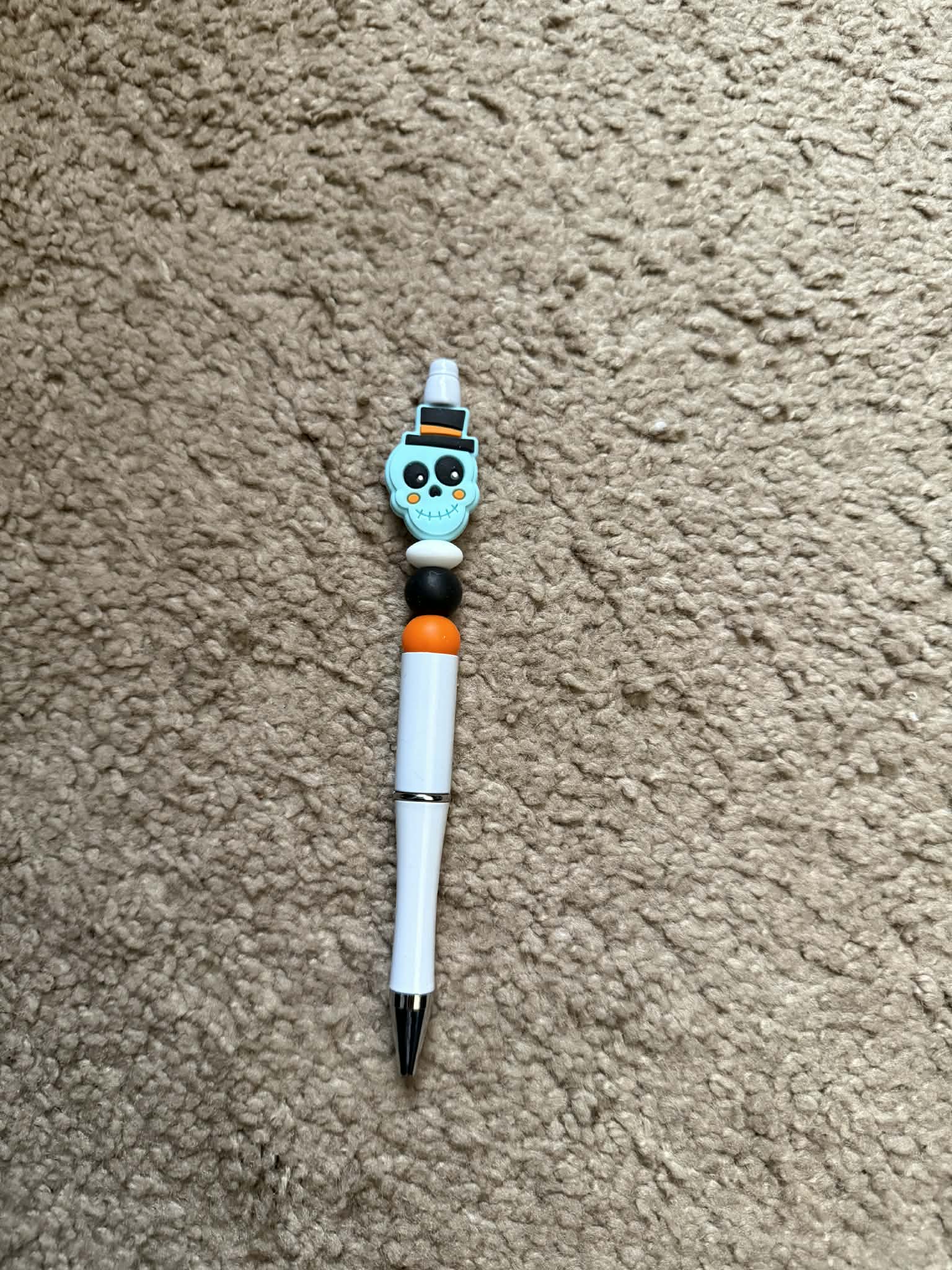Halloween Skull Beaded Pen