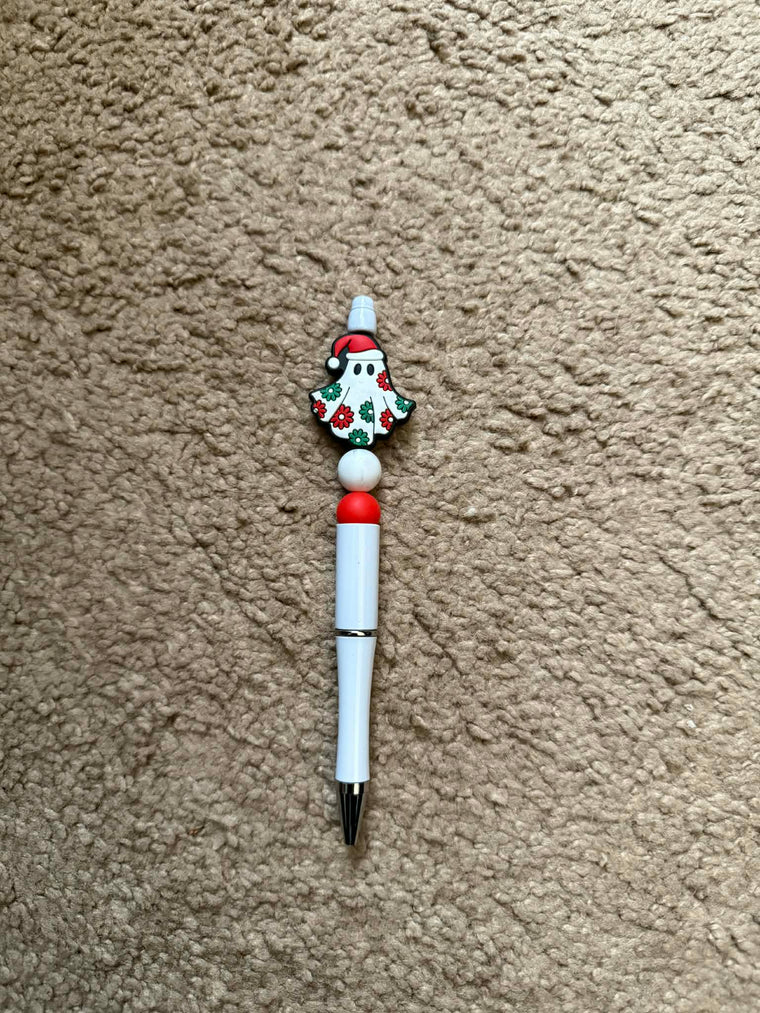 Christmas Ghost Beaded Pen