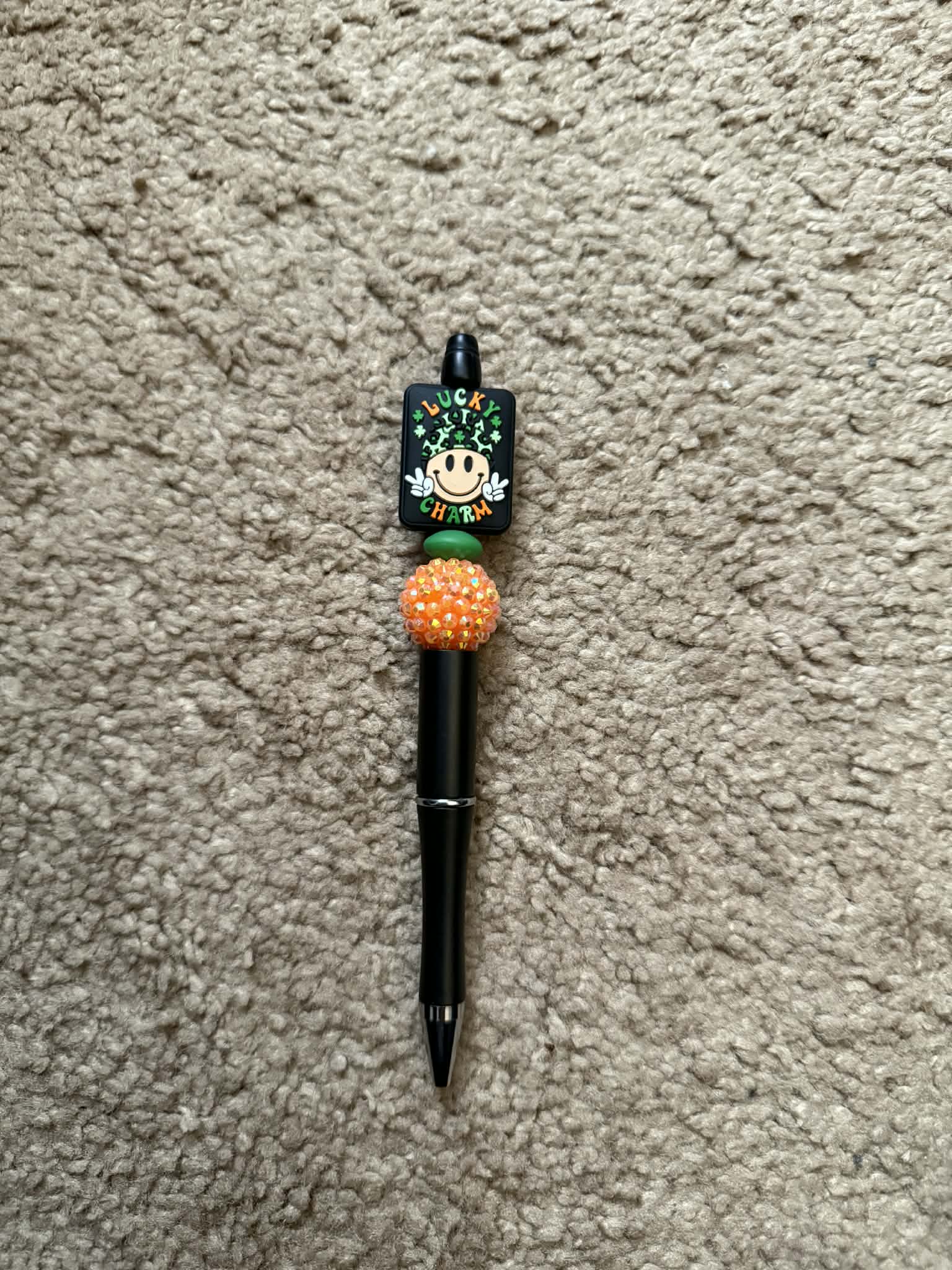 Shamrock Lucky Beaded Pen