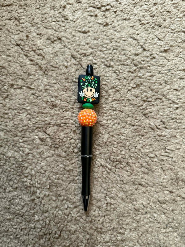 Shamrock Lucky Beaded Pen