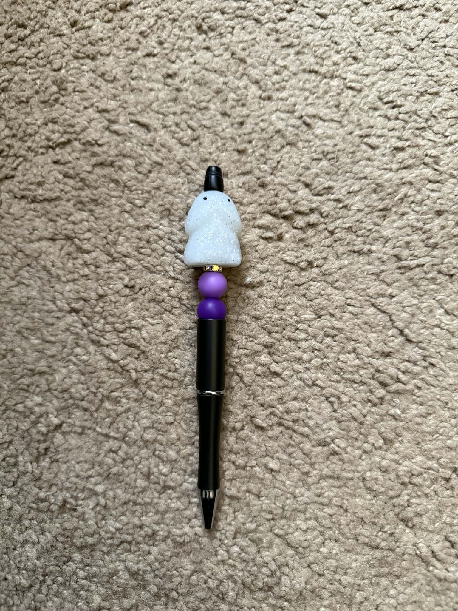 Clear Glitter Richard Beaded Pen