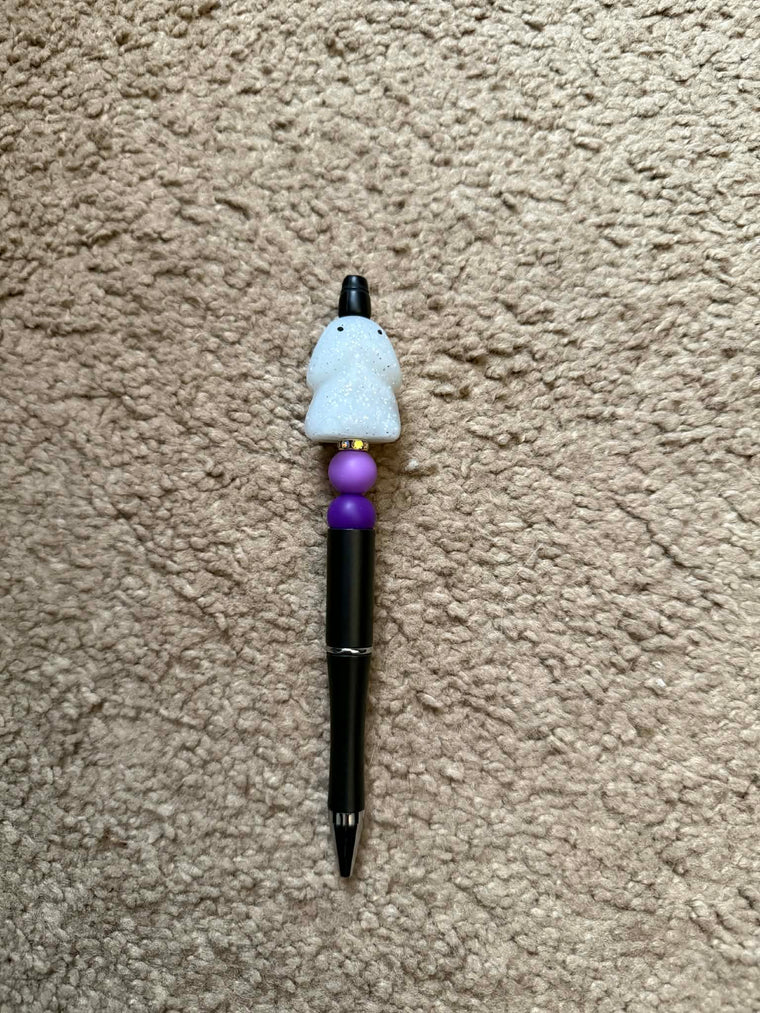 Clear Glitter Richard Beaded Pen