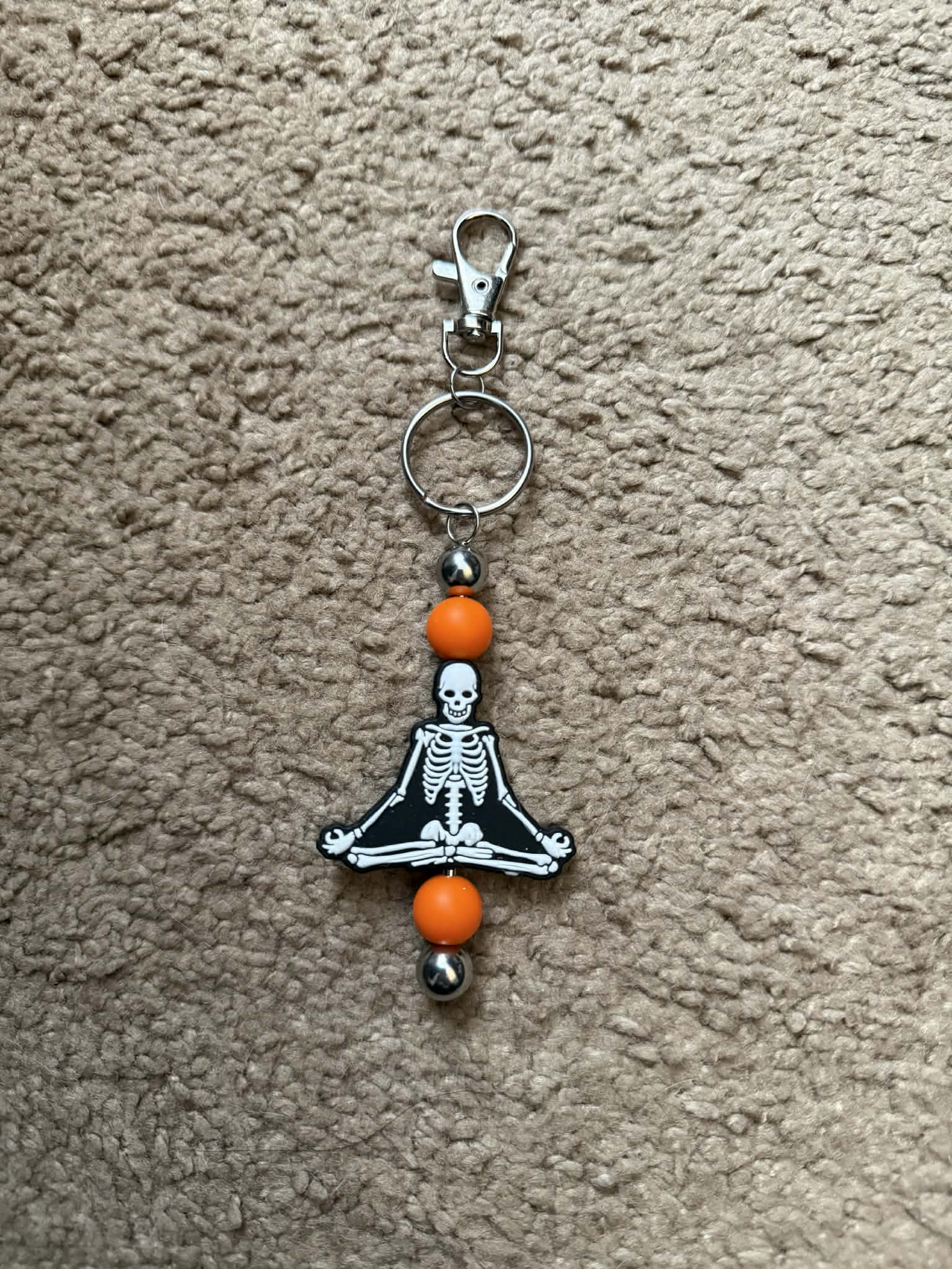 Skeleton Beaded Keychain