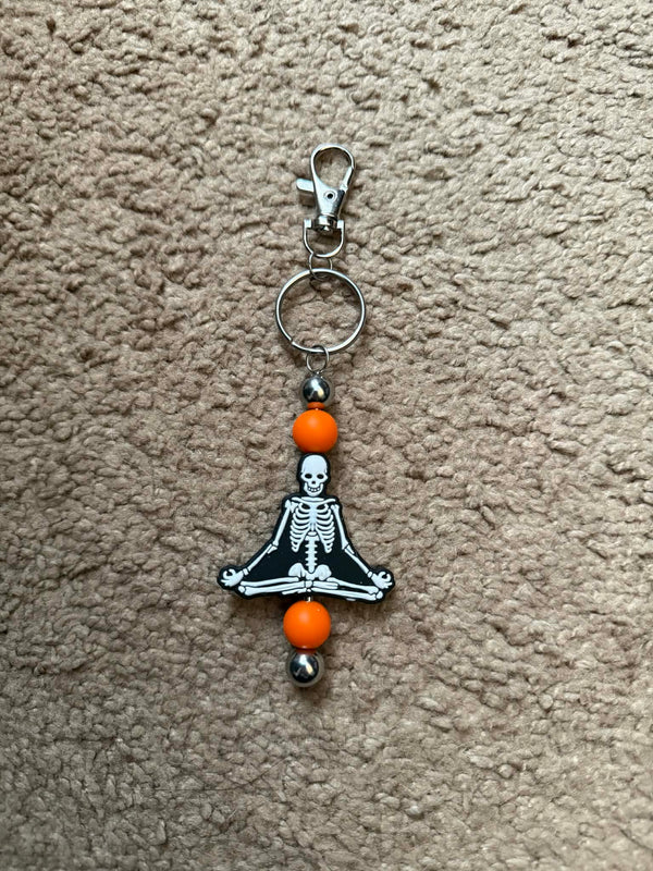 Skeleton Beaded Keychain