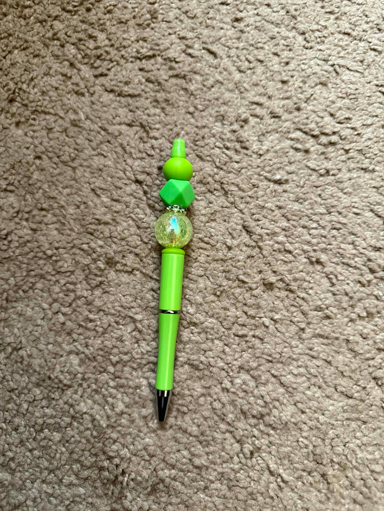 Green Theme Beaded Pen