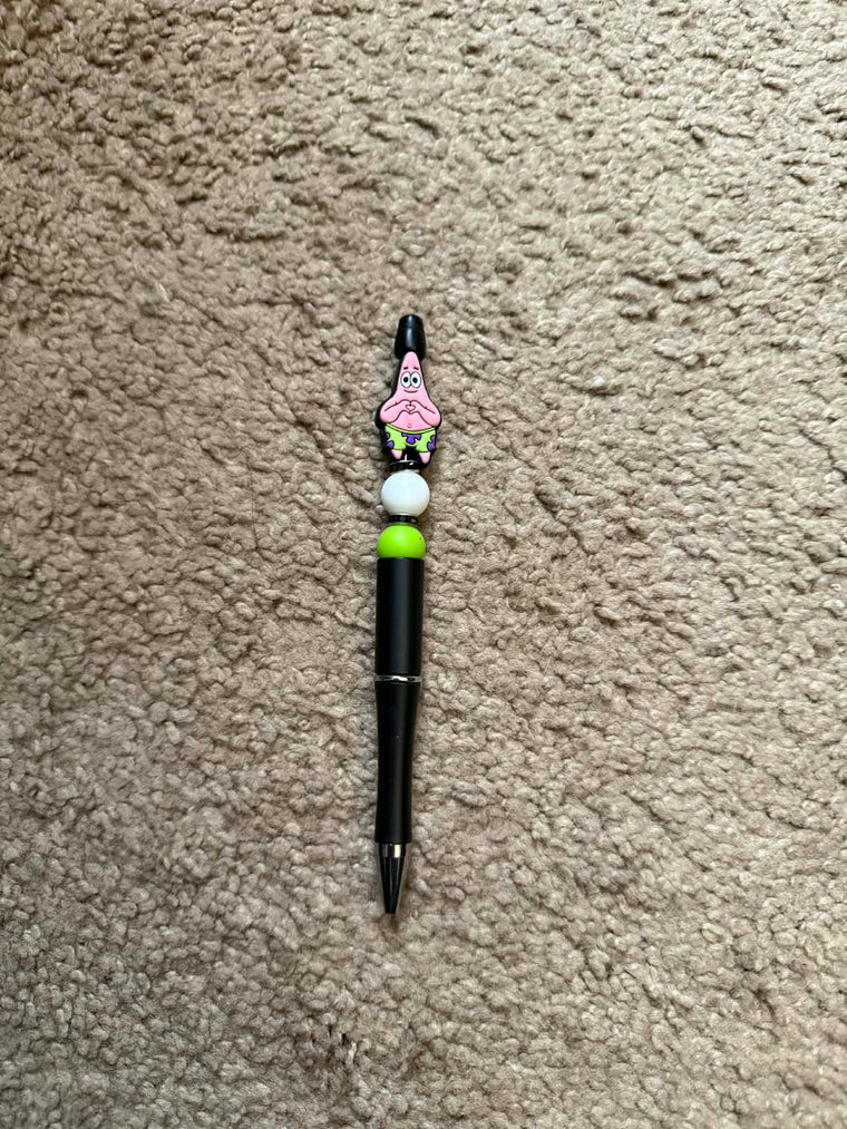 Pink Star Beaded Pen