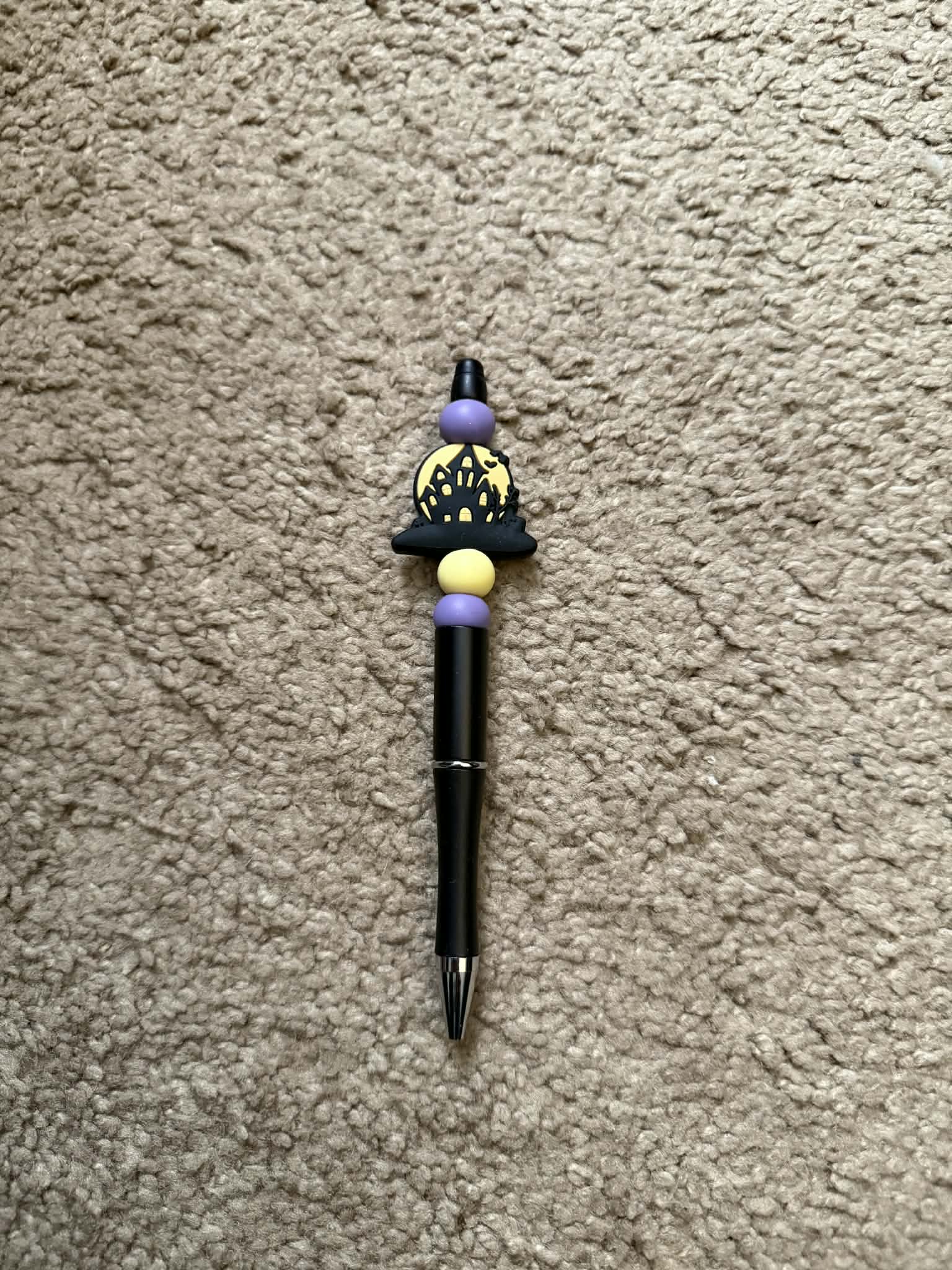 Halloween Spooky House Beaded Pen