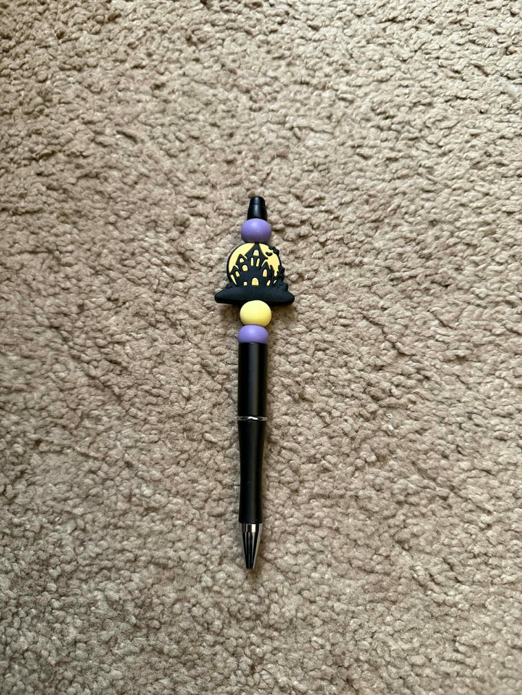 Halloween Spooky House Beaded Pen