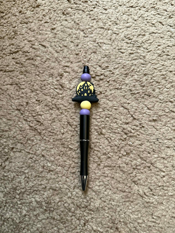 Halloween Spooky House Beaded Pen